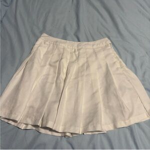 White pleated skirt